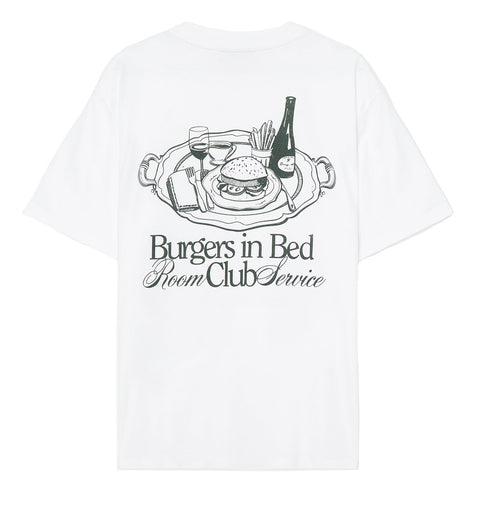 Burgers in Bed Short-Sleeved T-Shirt (White)