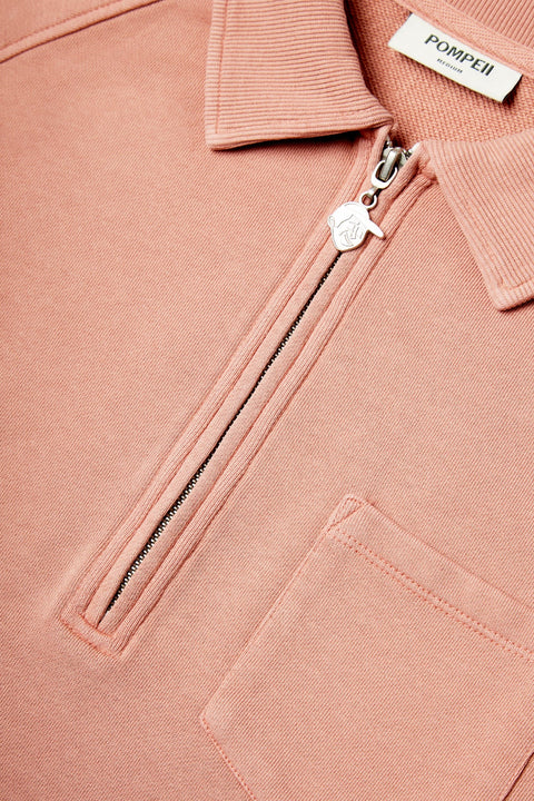 Zipper Sweatshirt (Dark Pink)