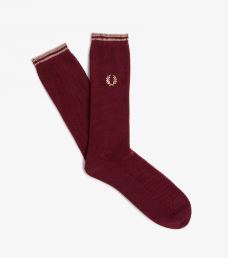 Tipped Socks (Oxblood/Shaded Stone)