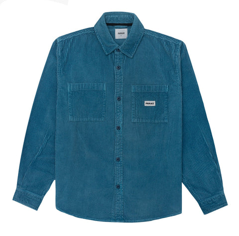 Track Cord Long-Sleeved Shirt (Dusty Blue)