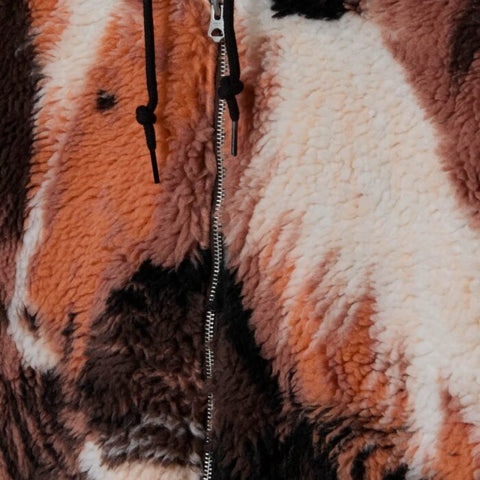 Obey Horses Sherpa Jacket (Brown Multi)