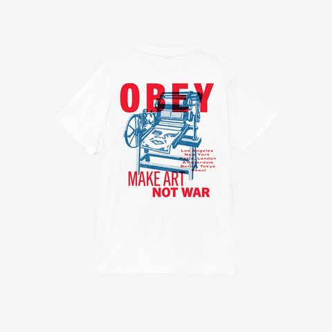 Obey Printing Press Make Art T-Shirt (White)