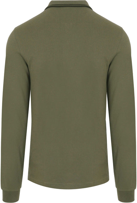 Fred Perry Long Sleeved Twin Tipped Polo Shirt (Laurel Wreath Green)