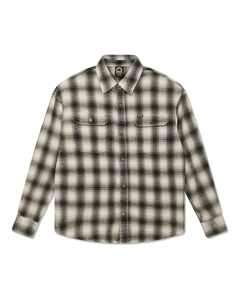 Deus Ex Machina Too Busy To Work Check Shirt (White Check)