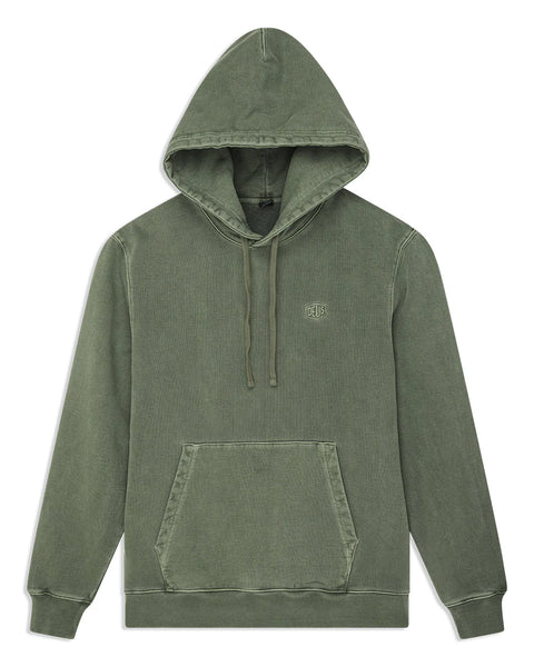 Deus Ex Machina Shield Garment Dyed Hoodie (Cypress Green)