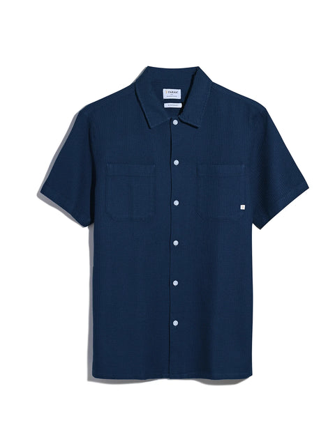 Farah Judson Waffle Shirt (Cold Metal)