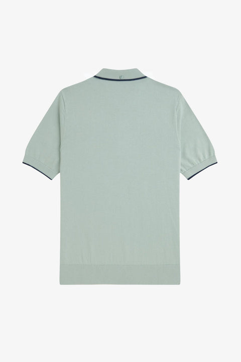 Fred Perry Pique Stitch Knitted Shirt (Bay Leaf)
