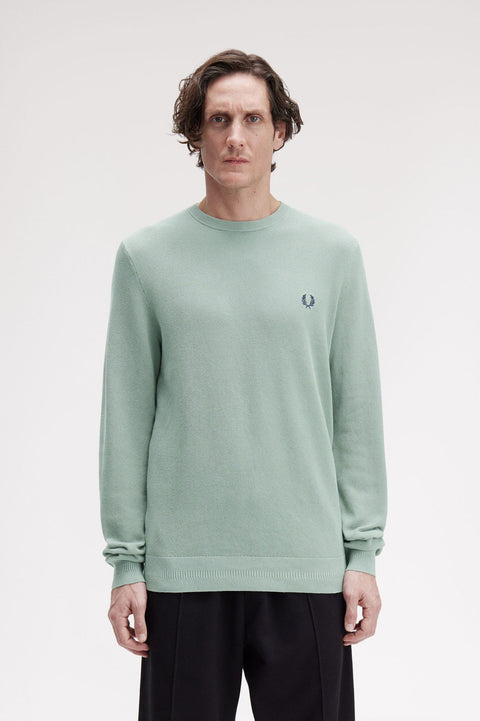 Fred Perry Pique Stitch Jumper (Bay Leaf)