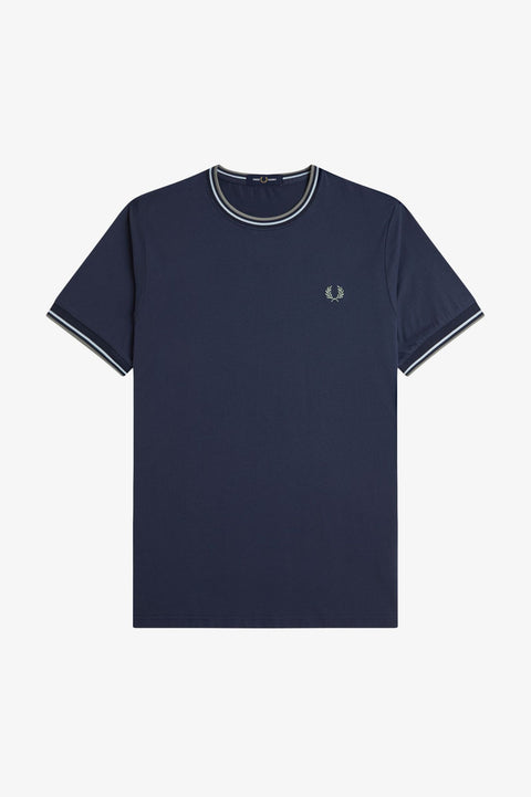 Fred Perry Twin Tipped T-Shirt (Dark Airforce)