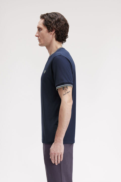 Fred Perry Twin Tipped T-Shirt (Dark Airforce)