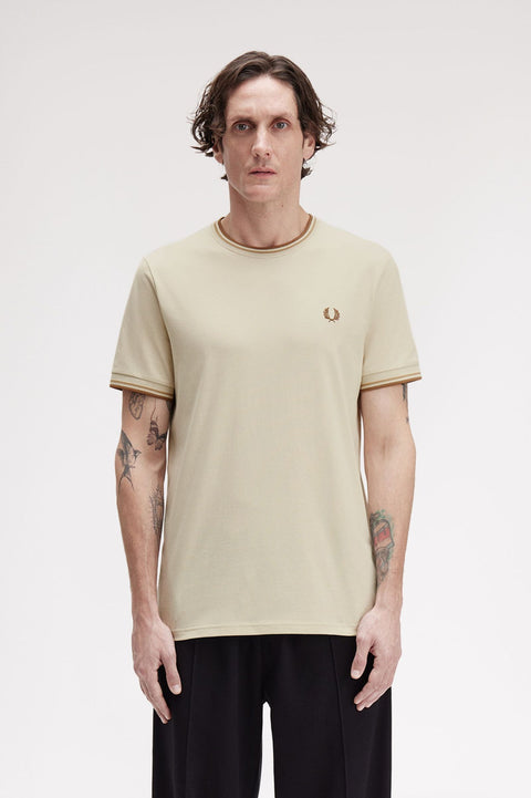 Fred Perry Twin Tipped T-Shirt (Oatmeal)