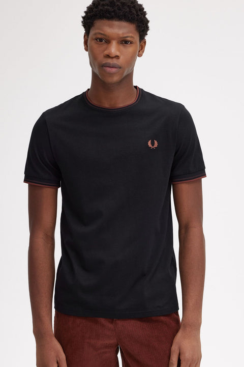 Twin Tipped T-Shirt (Black/Carrington Brick)