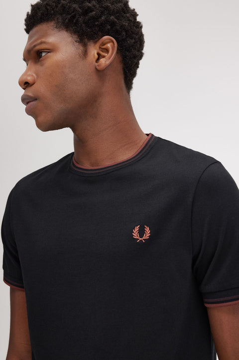 Twin Tipped T-Shirt (Black/Carrington Brick)