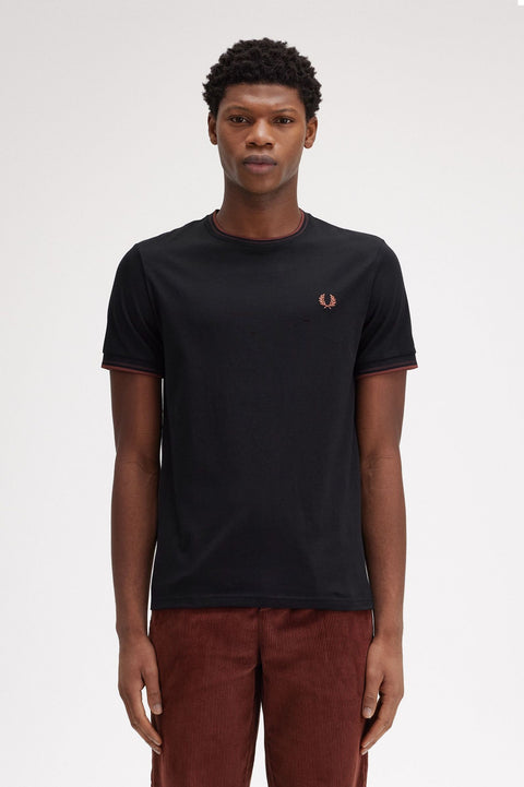 Twin Tipped T-Shirt (Black/Carrington Brick)