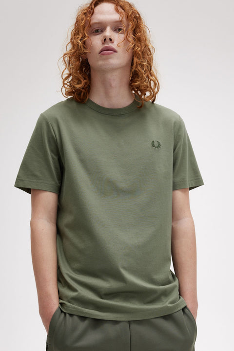 Crew-Neck Short-Sleeved T-Shirt (Laurel Wreath Green)