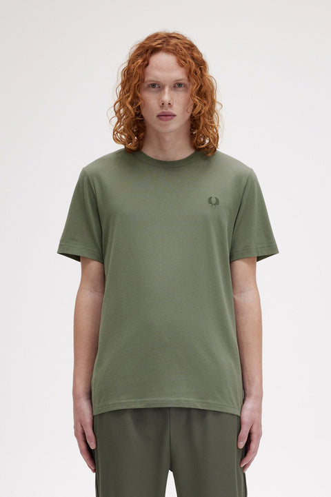 Crew-Neck Short-Sleeved T-Shirt (Laurel Wreath Green)