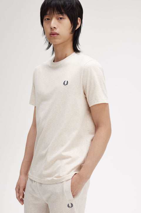 Crew-Neck Short-Sleeved T-Shirt (Porridge Marl)