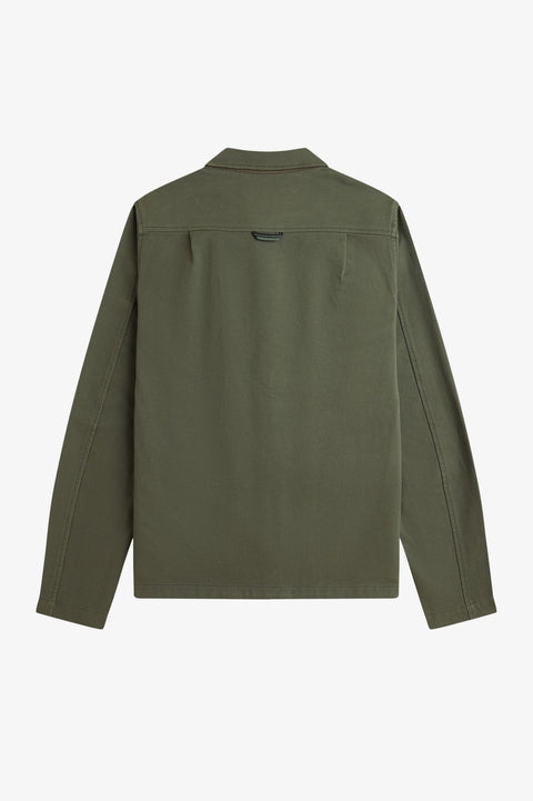 Fred Perry Bedford Cord Overshirt (Laurel Wreath Green)