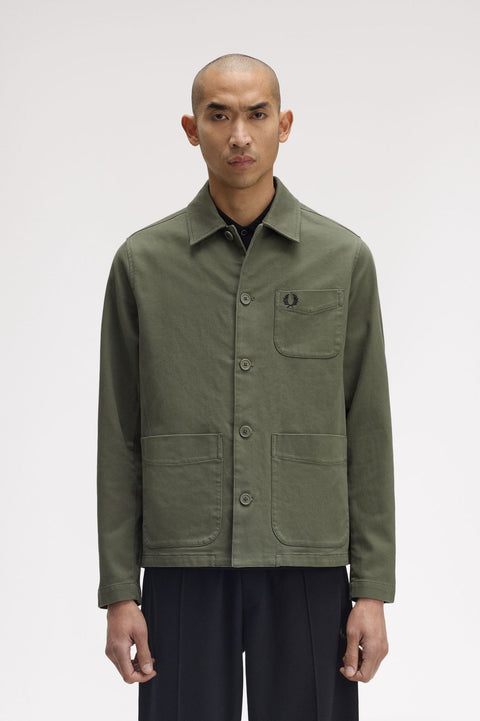 Fred Perry Bedford Cord Overshirt (Laurel Wreath Green)