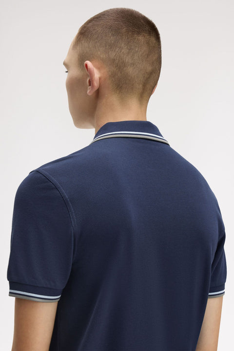 Fred Perry M3600 Twin Tipped Polo Shirt (Dark Airforce)