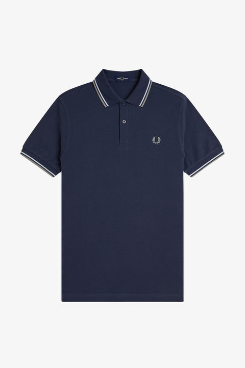 Fred Perry M3600 Twin Tipped Polo Shirt (Dark Airforce)