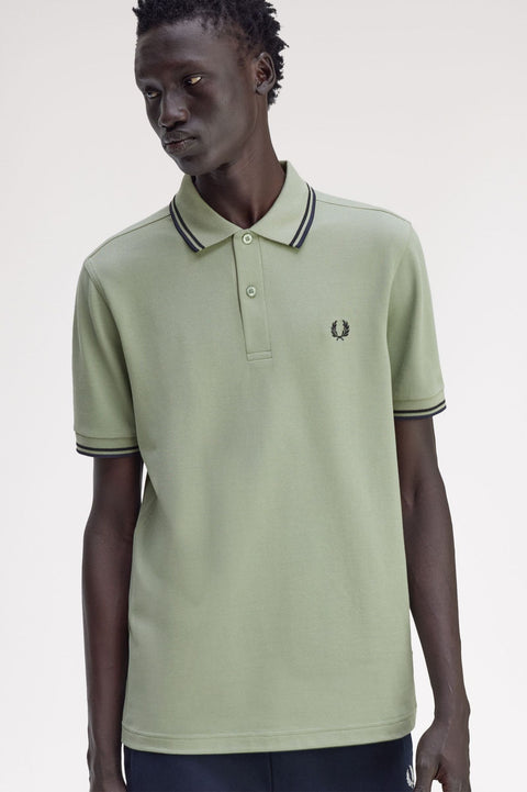 Fred Perry M3600 Twin Tipped Polo Shirt (Bay Leaf)