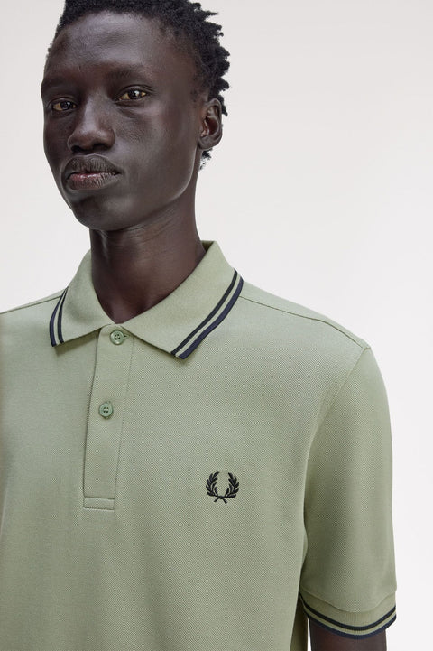 Fred Perry M3600 Twin Tipped Polo Shirt (Bay Leaf)