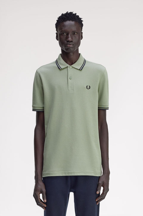 Fred Perry M3600 Twin Tipped Polo Shirt (Bay Leaf)