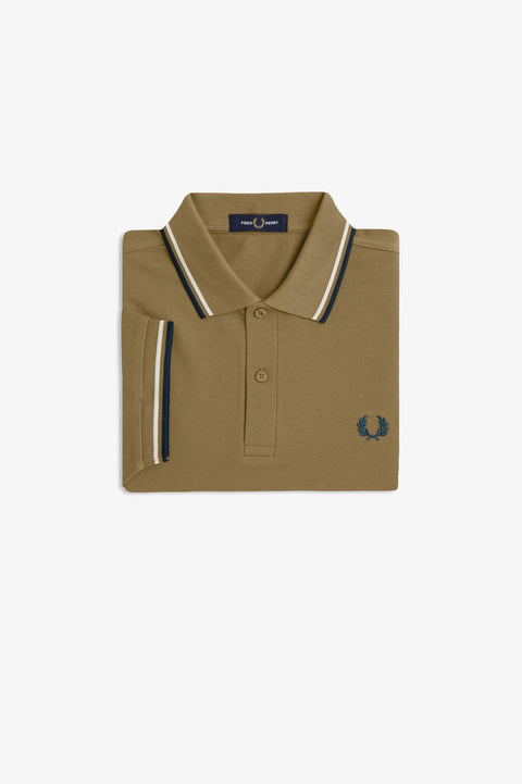 Fred Perry M3600 Twin Tipped Polo Shirt (Shaded Stone)
