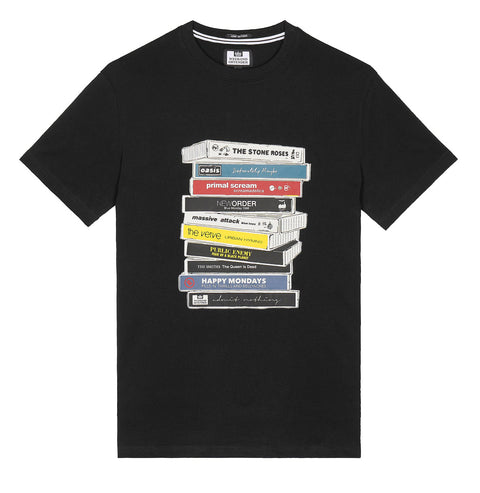 Cassettes Short-Sleeved T-Shirt (Black)