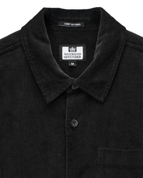 Weekend Offender Welch Cord Shirt (Black)