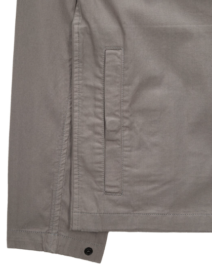 Formella Garment Dye Overshirt (Light Grey)