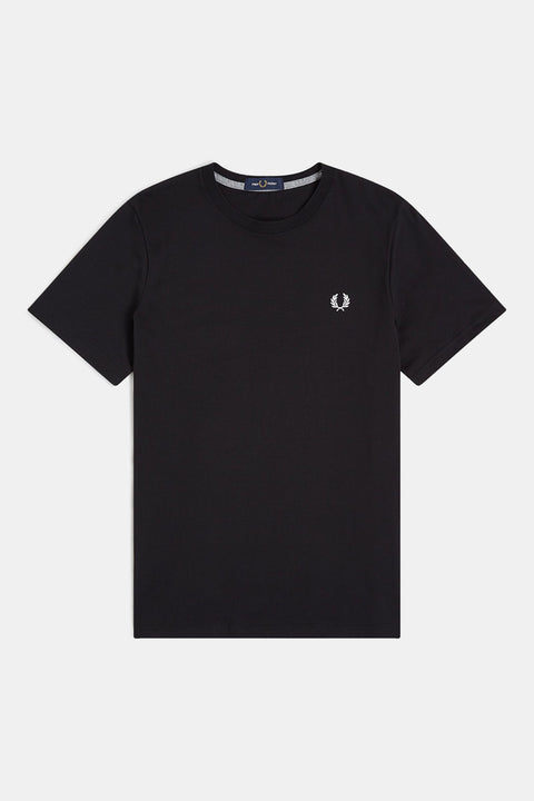 Crew-Neck Short-Sleeved T-Shirt (Black)