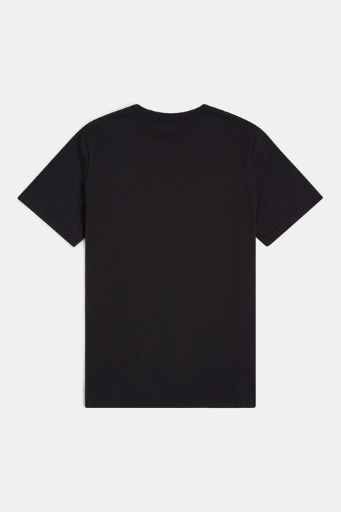 Crew-Neck Short-Sleeved T-Shirt (Black)