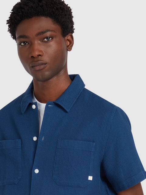 Farah Judson Waffle Shirt (Cold Metal)