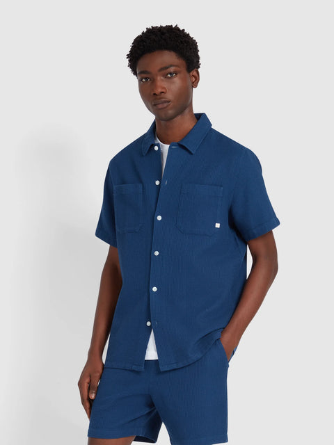 Farah Judson Waffle Shirt (Cold Metal)