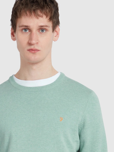 Farah Mullen Crew Neck Sweater (Grove Green Marl)