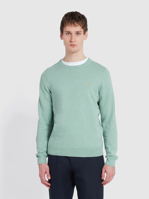 Farah Mullen Crew Neck Sweater (Grove Green Marl)