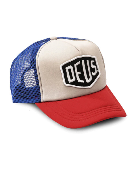 Deus Ex Machina Baylands Trucker Cap (Red/Blue)