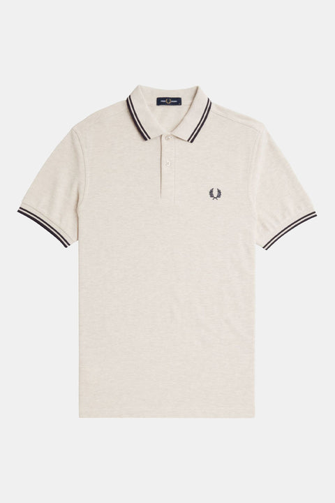 M3600 Twin Tipped Polo Shirt (Porridge Marl/Anchor Grey)