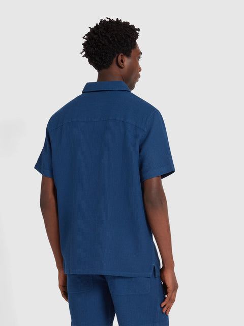Farah Judson Waffle Shirt (Cold Metal)